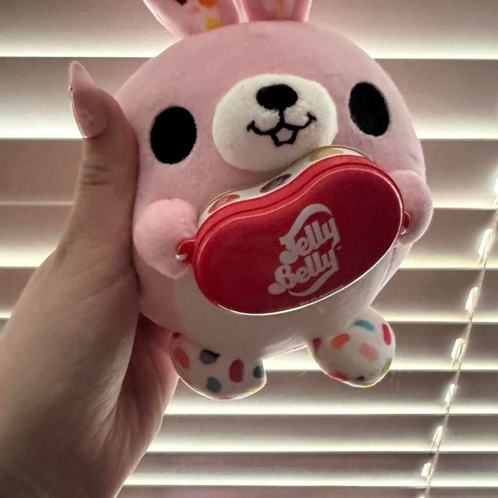 Zuru Pink Stuffed-animals jelly bean bunny snackles collectible plush